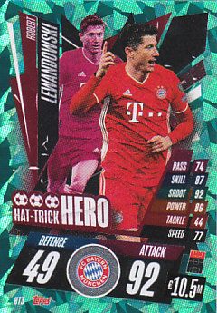 Robert Lewandowski Bayern Munchen 2020/21 Topps Match Attax CL Hat Trick Heroes #HT03